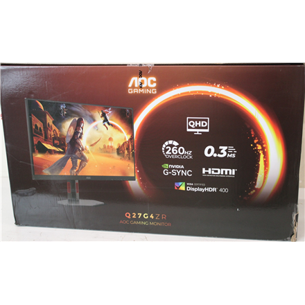 SALE OUT. AOC Gaming Q27G4ZR 27", 2560x1440/1ms/400cd/m², HDMI, DisplayPort, Headphone Out SALE OUT. AOC Q27G4ZR