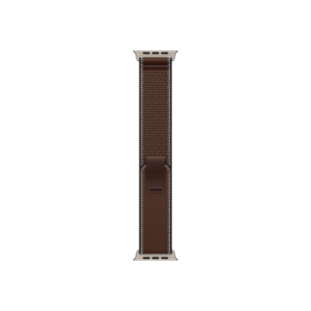 APPLE 49mm Dark Umber Trail Loop - S/M - Natural Titanium Finish Apple