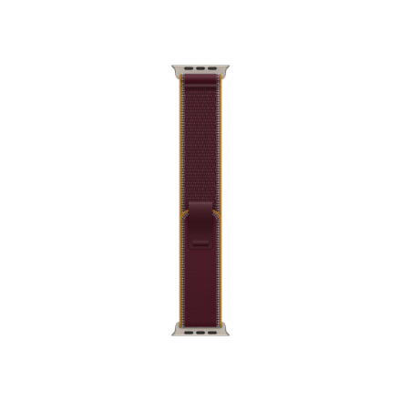 APPLE 49mm Burgundy Trail Loop - M/L - Natural Titanium Finish Apple
