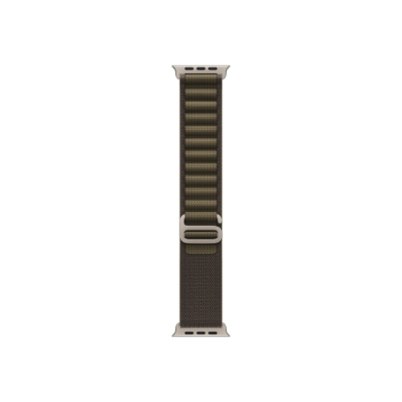 APPLE 49mm Dark Olive Alpine Loop - Medium - Natural Titanium Finish Apple