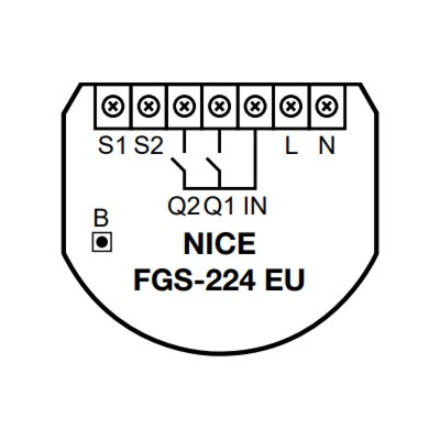 Fibaro Nice 2-Channel Dry Contact ON/OFF Module FGS-224 EU DoubleSmart-Control