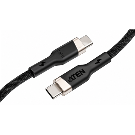 Aten 240W USB-C to USB-C Braided Charging Cable, 2 m 2L-3102P240 USB-C to USB-C