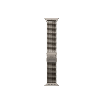 APPLE 49mm Natural Titanium Milanese Loop - Large Apple