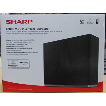 SALE OUT. Sharp AQUOS Wireless Surround Subwoofer Sharp AQUOS Surround Subwoofer CP-AWS0101