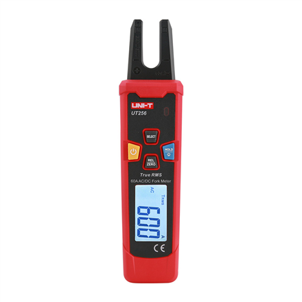 UNI-T UT256 Fork-Type Clamp Meter, 60 A AC/DC, NCV, True RMS
