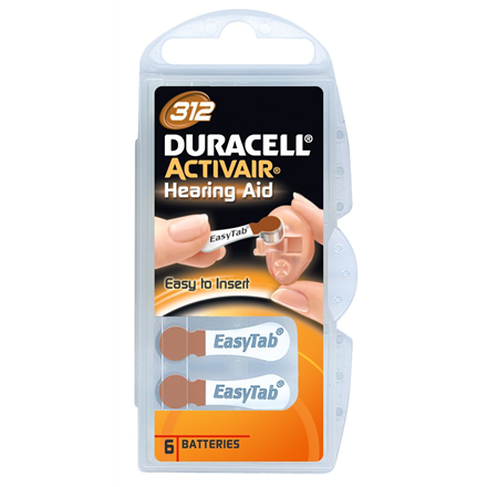 Duracell A312/DA312/ZL312 Zinc air cells 6 pc(s)