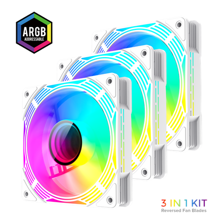 Gamemax Case Fan KF300R WH White