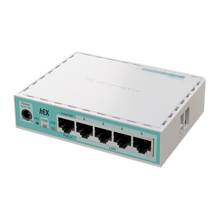 MikroTik RouterBOARD hEX | E50UG | 10/100/1000 Mbit/s | Ethernet LAN (RJ-45) ports 5 | Mesh Support 