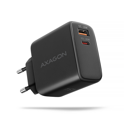 AXAGON GaN wallcharger 2x port (USB-A + USB-C)