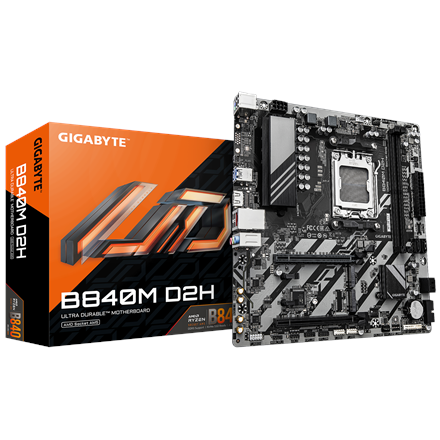 Gigabyte B840M D2H | Processor family AMD | Processor socket AM5 | DDR5 | Supported hard disk drive 