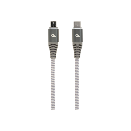Cablexpert | Premium cotton braided USB Type-C to micro-USB charging and data cable