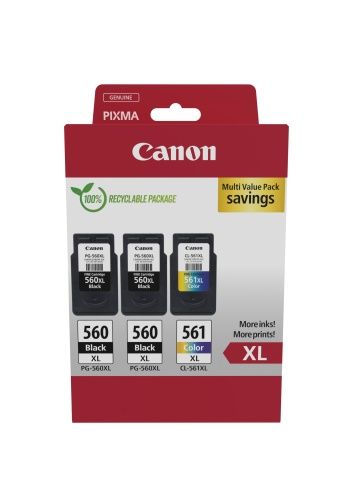 Canon PG-560XL/CL-561XL (3712C009) Ink Cartridge Multipack, BK/CMY