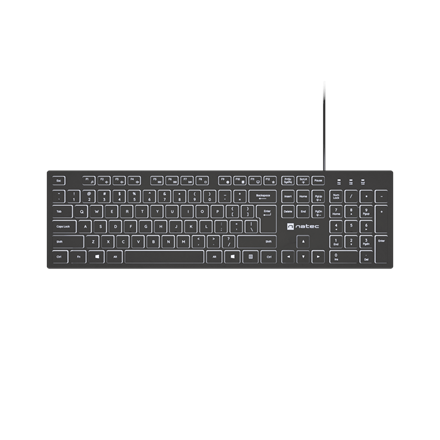 Natec Herring Glow | Keyboard | Wired | US | Black | USB Type-A