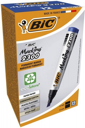 BIC permanent MARKER ECO 2300 4-5 mm, blue, Box 12 pcs. 300065