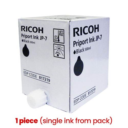 Ricoh JP-7 (817219) Ink Cartridge, Black (1 piece)
