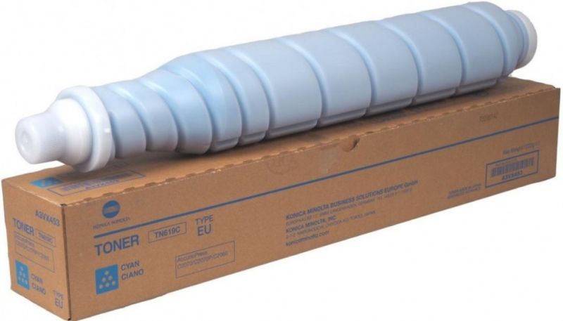 Konica Minolta TN619C (A3VX455) Toner Cartridge, Cyan