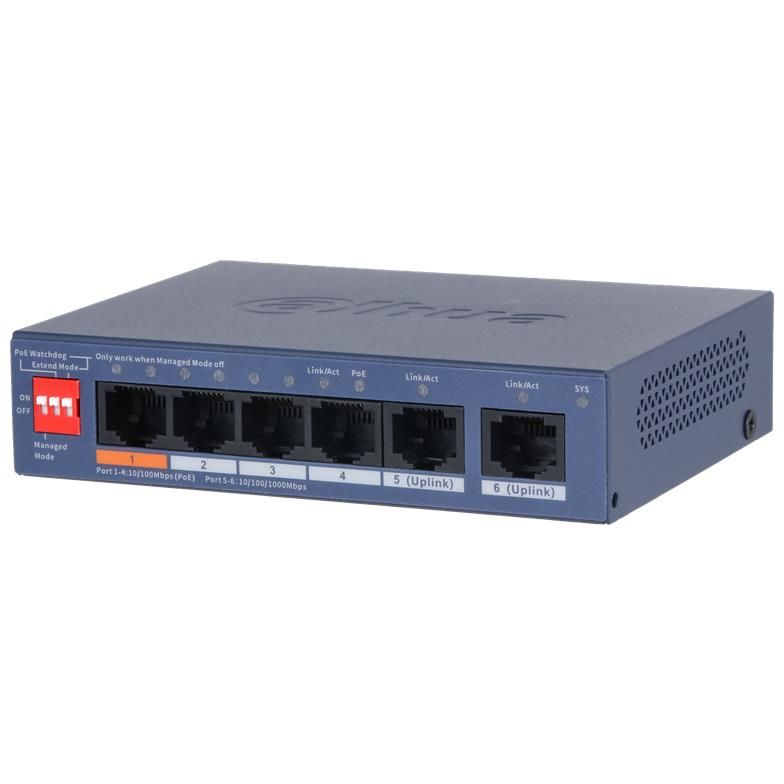 DAHUA DH-CS4006-4ET2GT-60 Switch layer L2 2xRJ-45 ports