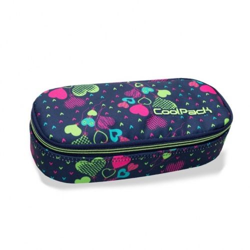 Pencil case CoolPack Campus Lime Hearts