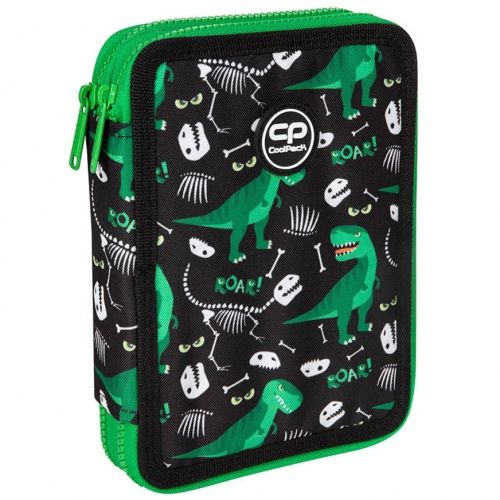 Double decker school pencil case with equipment Coolpack Jumper XL Dinosaurs