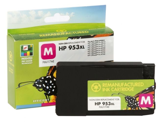 Compatible Static Control HP 953XL (F6U17AE) Ink Cartridge, Magenta (New chip)