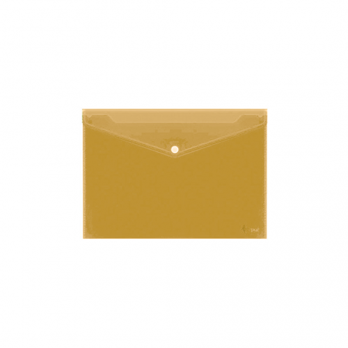 Envelope with print Forpus, A4, plastic, yellow, transparent