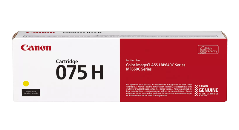 Canon CRG 075H Y (6366C002) Toner Cartridge, Yellow