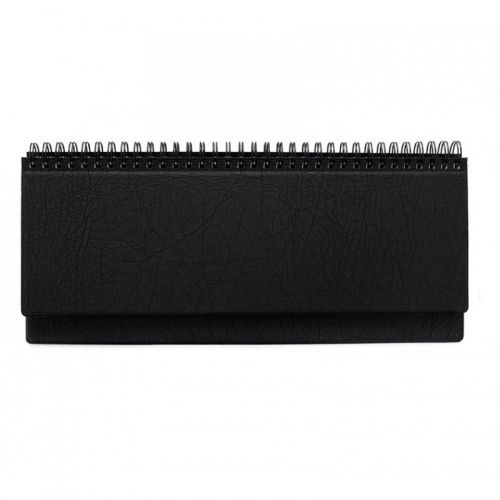 Horizontal table calendar Memo PVC 2024m. Black